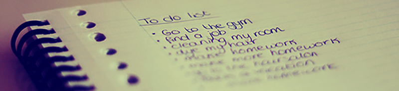 Only write down five things at a time on your to-do list