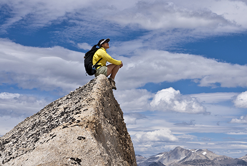 Hiker on the summit.