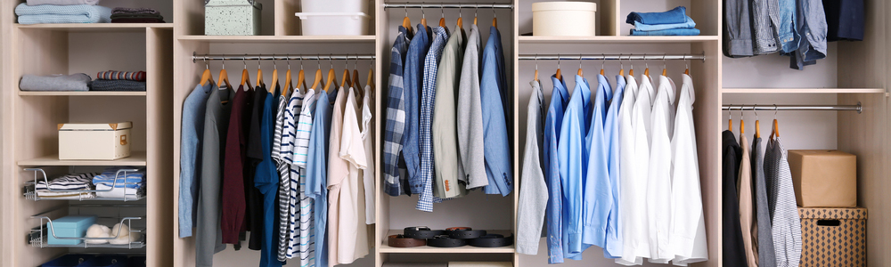 The idea of a closet is to have one convenient location to store your stuff. 